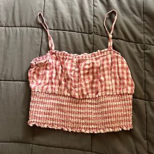 American Eagle, red and white top, size medium